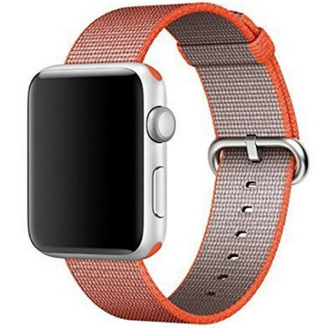 Curea iUni compatibila cu Apple Watch 1/2/3/4/5/6/7, 42mm, Nylon, Woven Strap, Red Velvet