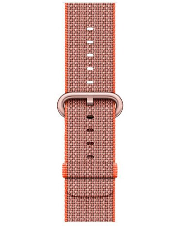 Curea iUni compatibila cu Apple Watch 1/2/3/4/5/6/7, 42mm, Nylon, Woven Strap, Red Velvet